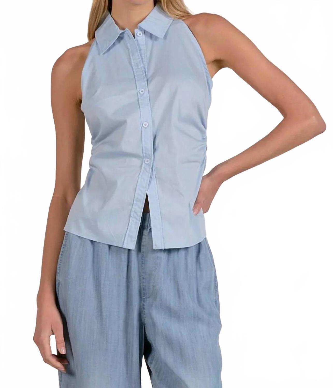 New Elan Women's Posie Top In Blue